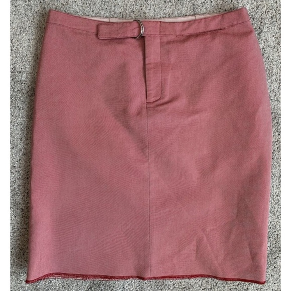 Club Monaco Womens Red Skirt With Belt‎ Size 8